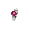 Second Hand Platinum Ruby & Diamond Ring