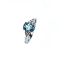 18ct White Gold Aquamarine & Diamond Ring