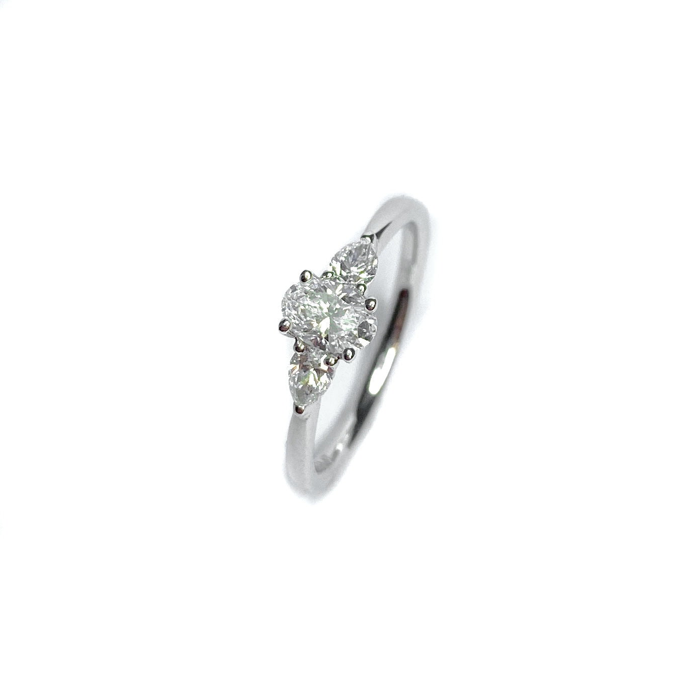Platinum Diamond 3 Stone Ring