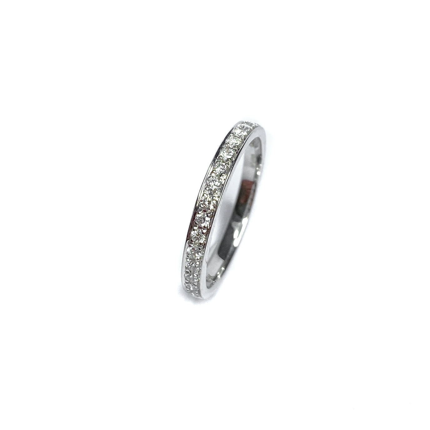 9ct White Gold Diamond Half Eternity Ring
