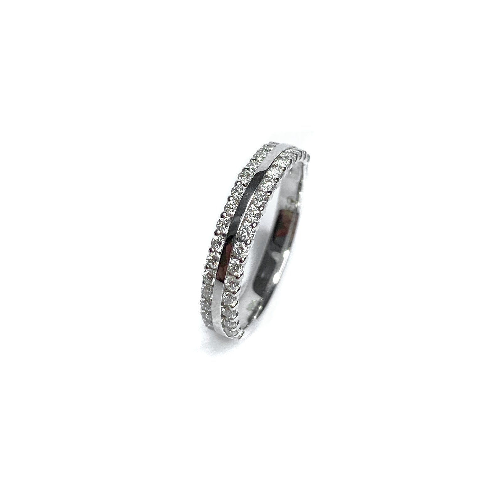 9ct White Gold Diamond Half Eternity Ring