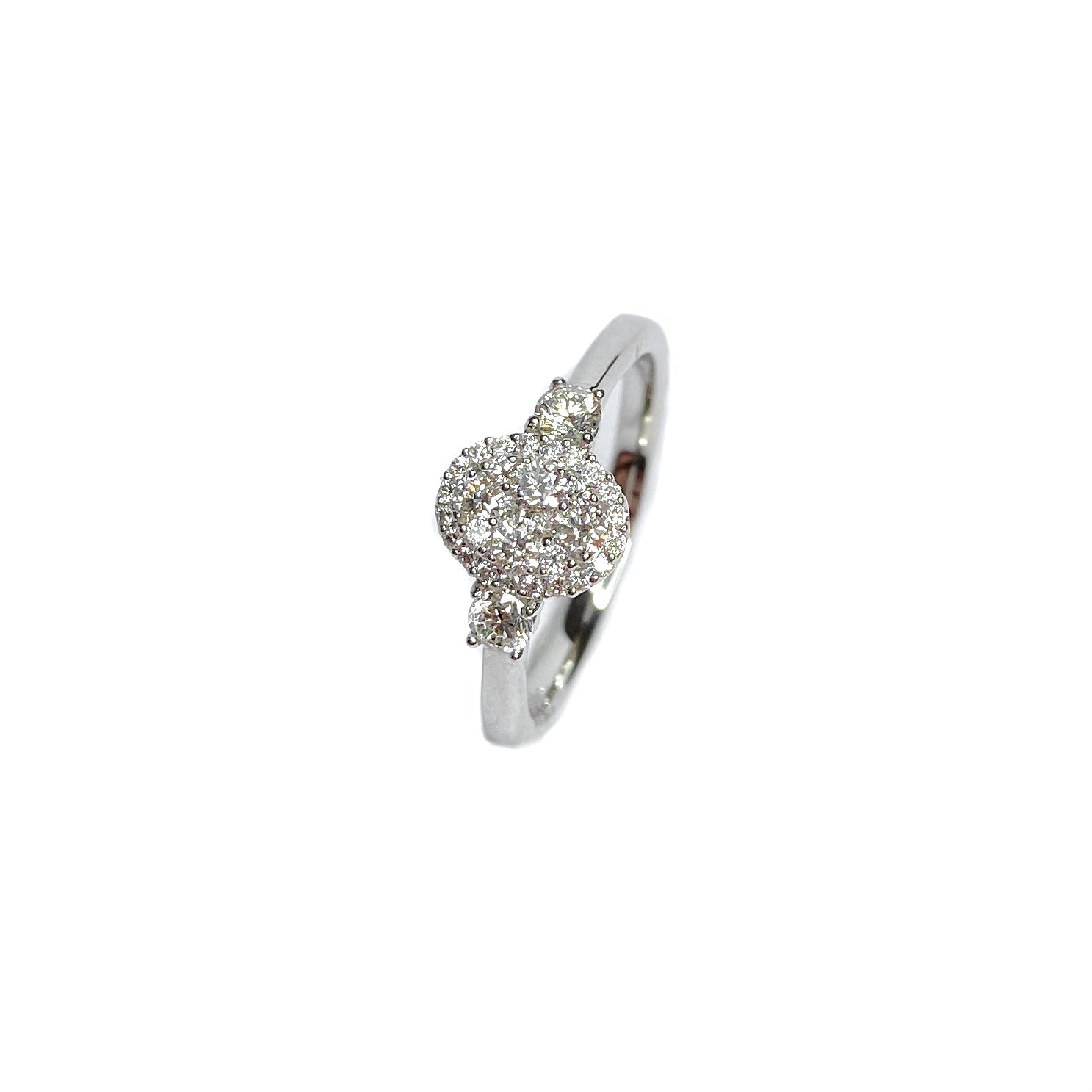 9ct White Gold Diamond Ring