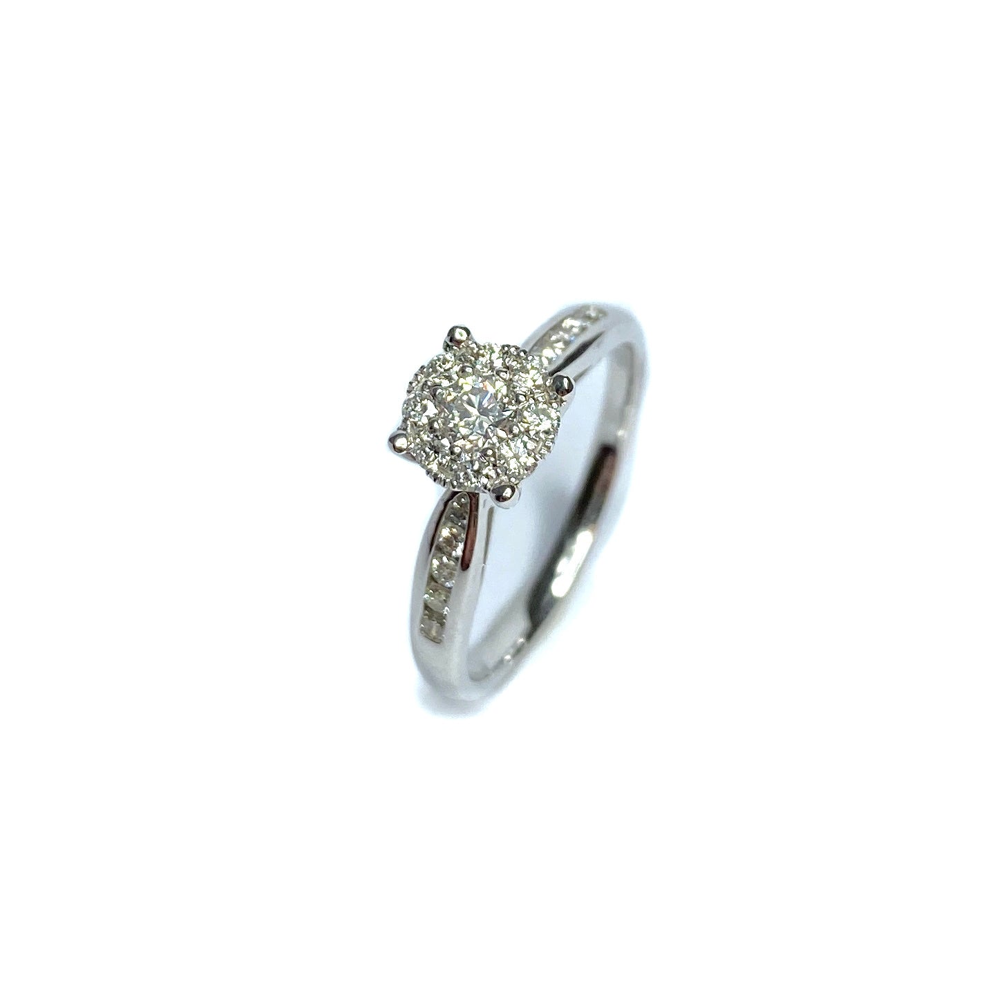 9ct White Gold Diamond Ring