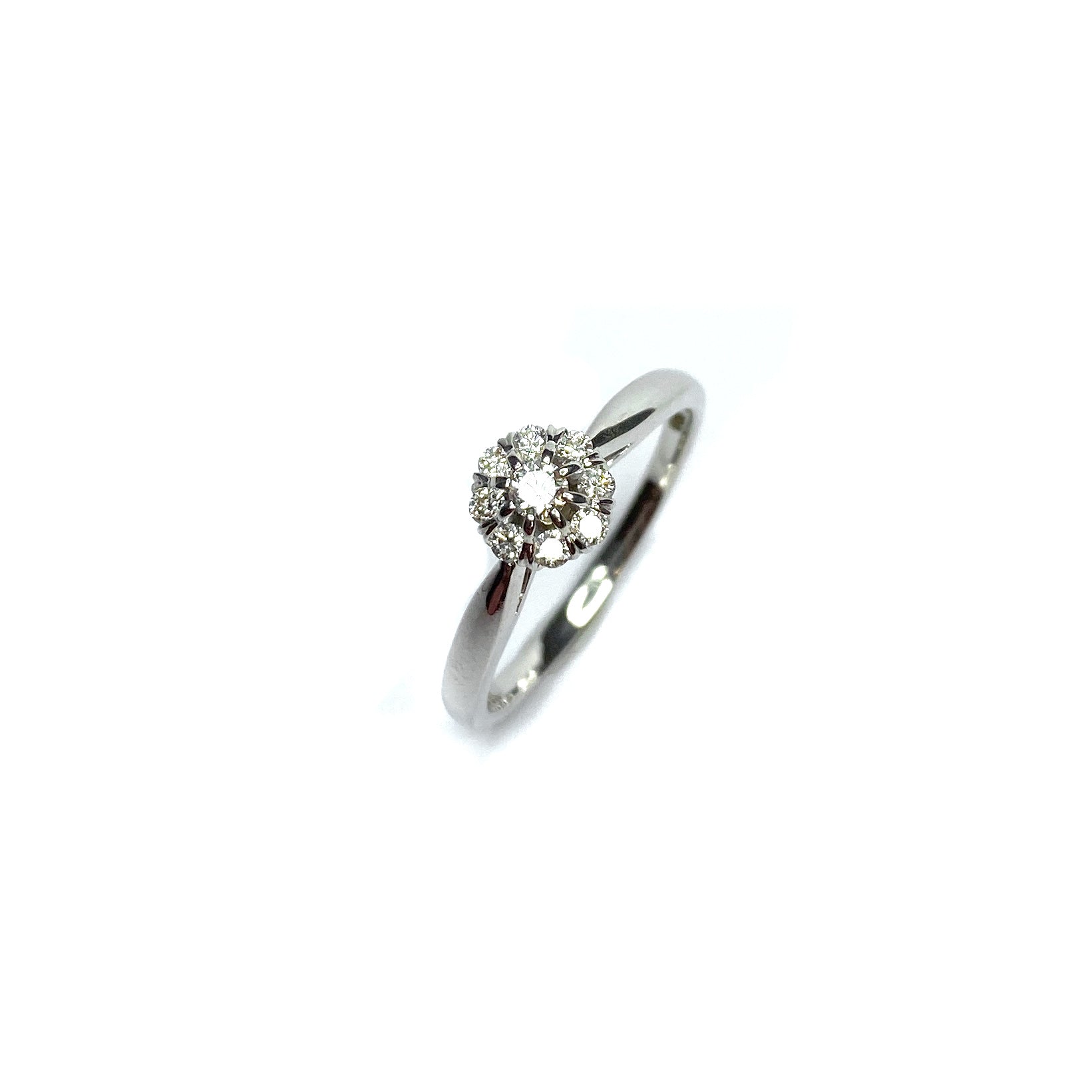 9ct White Gold Diamond Ring
