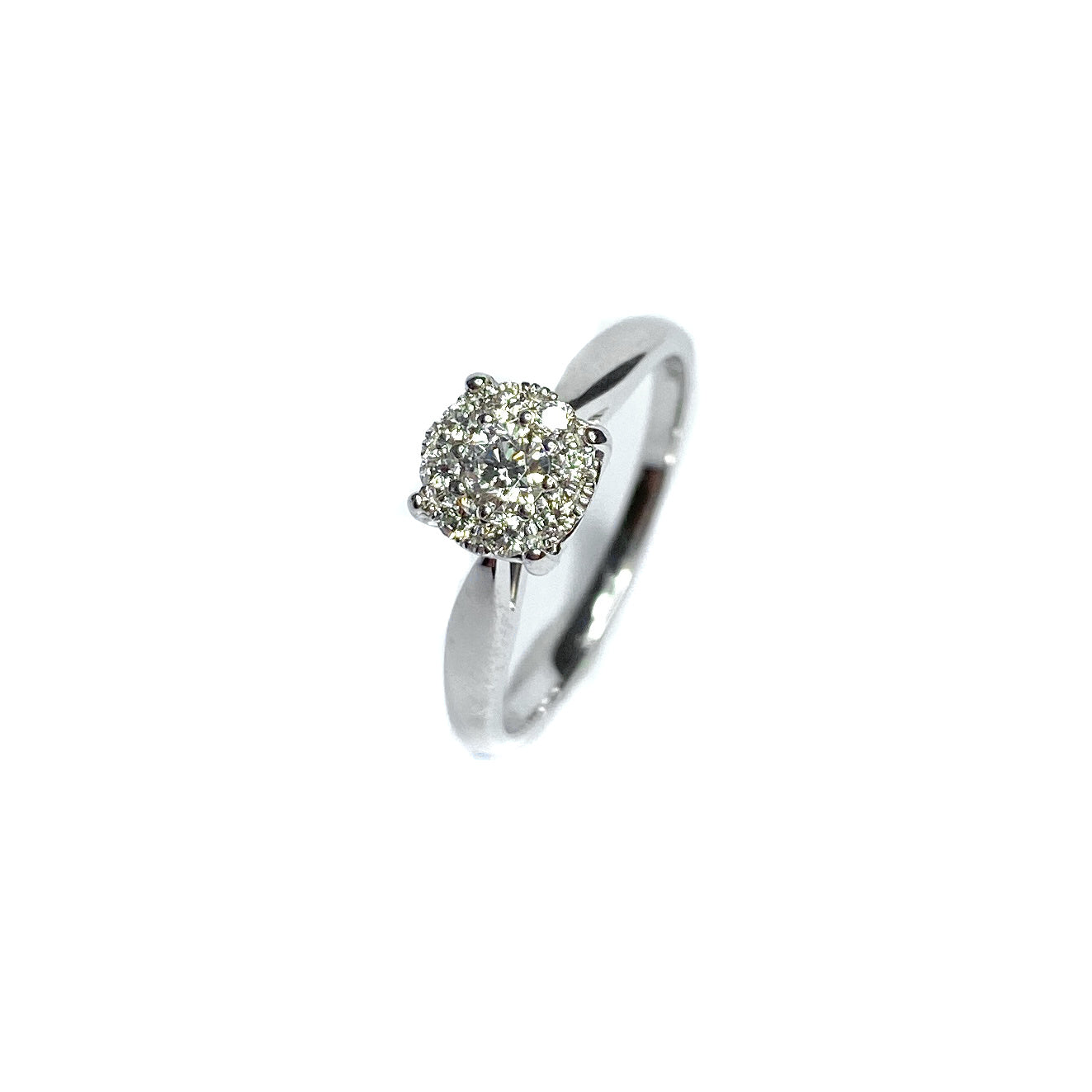 9ct White Gold Diamond Ring