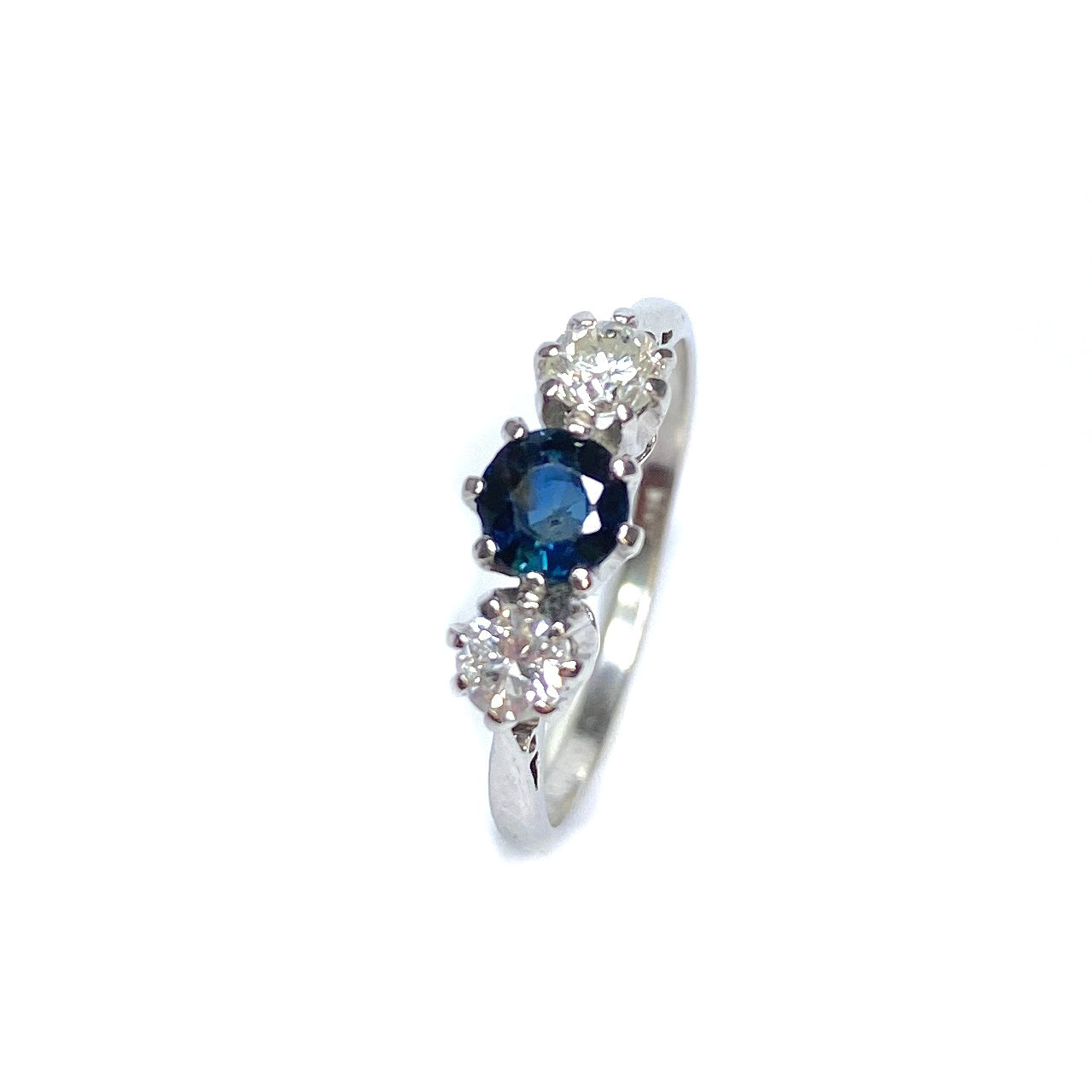 Second Hand 18ct White Gold Sapphire & Diamond Ring