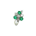 Second Hand 18ct Yellow Gold Emerald & Diamond Ring