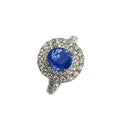 18ct White Gold Sapphire & Diamond Ring