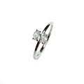 Platinum Oval Diamond Solitare Ring