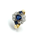 18ct Yellow Gold Sapphire & Diamond Ring