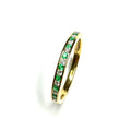 18ct Yellow Gold Emerald & Diamond Ring