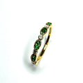 18ct Yellow Gold Emerald & Diamond Ring