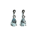 9ct White Gold Aquamarine Earrings