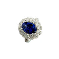 18ct White Gold Sapphire & Diamond Cluster Ring