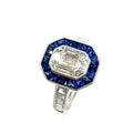 18ct White Gold Sapphire & Diamond Ring