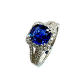 18ct White Gold Sapphire & Diamond Ring