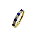 18ct Yellow Gold Sapphire & Diamond Ring