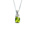 9ct White Gold Peridot Pendant