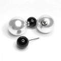 White & Grey Shell Pearl Earrings