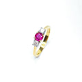 18ct Yellow Gold Ruby & Diamond Ring