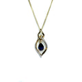 9ct Yellow Gold Sapphire & Diamond Pendant