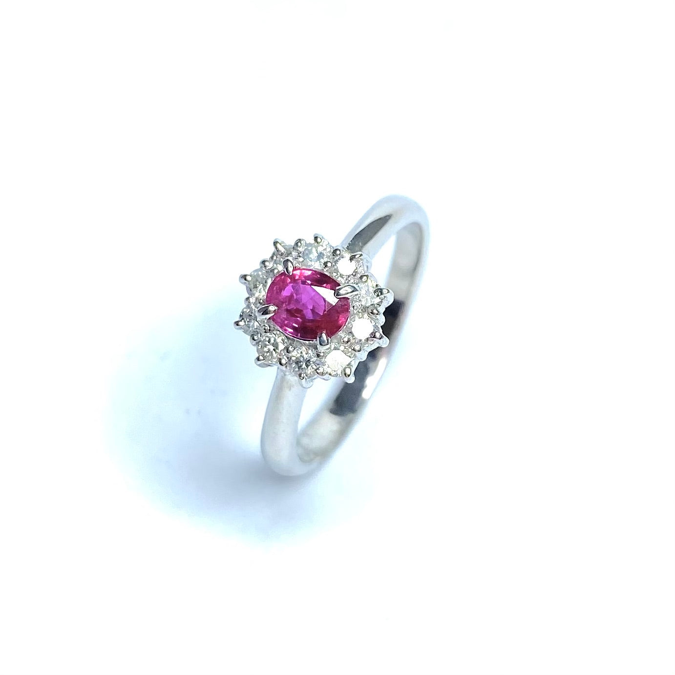 Second Hand Platinum Ruby & Diamond Ring