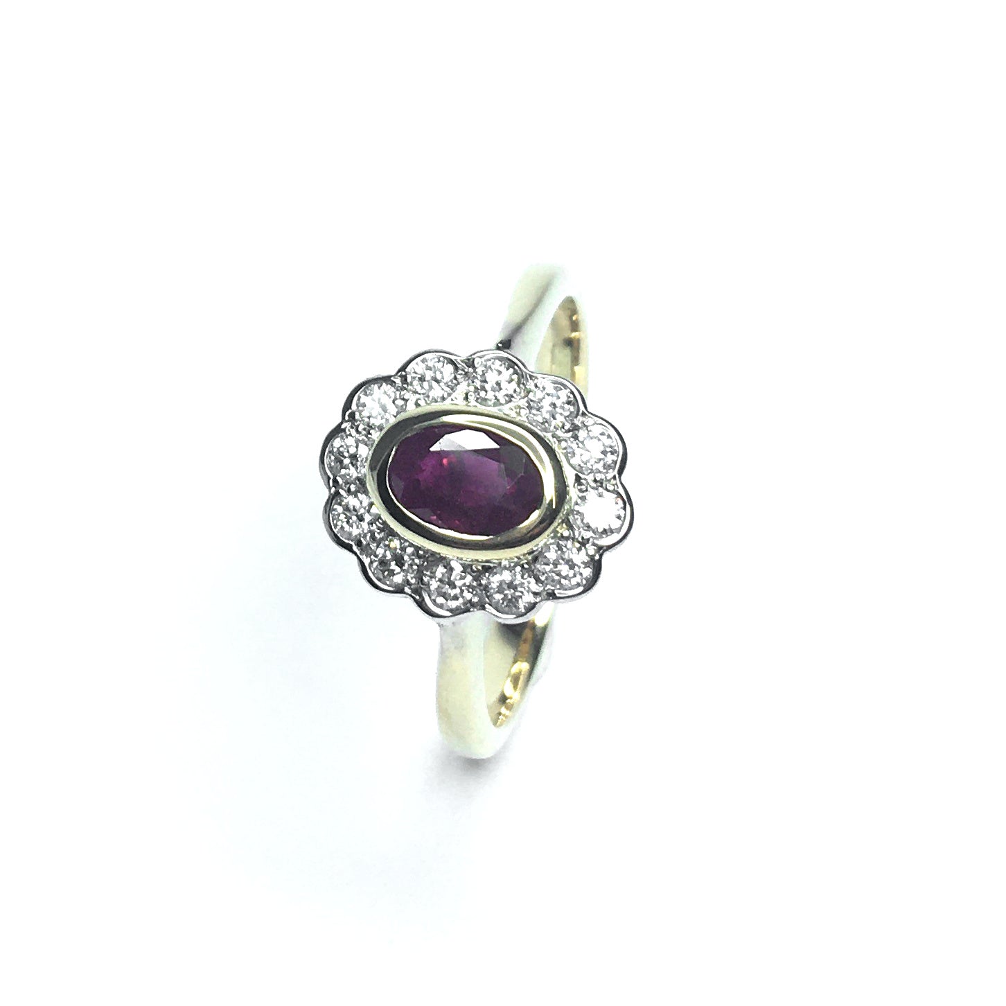 Second Hand 18ct Yellow Gold Ruby &amp; Diamond Ring