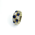 Second Hand 18ct Yellow Gold Sapphire & Diamond Ring