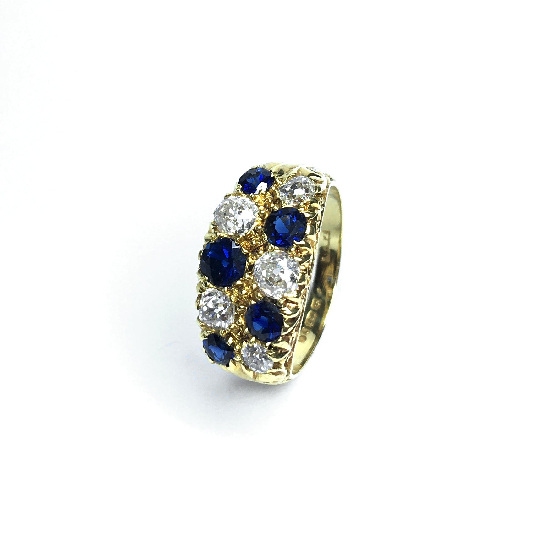 Second Hand 18ct Yellow Gold Sapphire & Diamond Ring