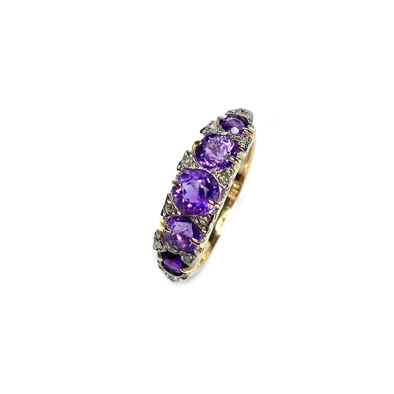 Second Hand 18ct Yellow Gold Amethyst Ring