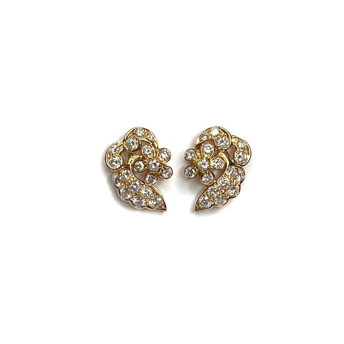 Second Hand 18ct Yellow Gold Diamond Earrings