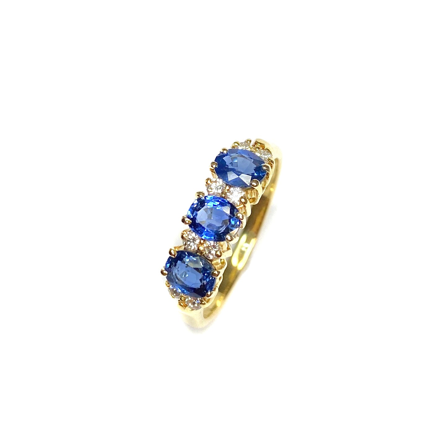 Second Hand 18ct Yellow Gold Sapphire & Diamond Ring