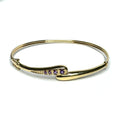 Second Hand 9ct Yellow Gold Amethyst Bangle