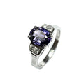 Second Hand 18ct White Gold Purple Sapphire & Diamond Ring