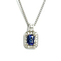 Second Hand 18ct White Gold Tanzainte & Diamond Pendant