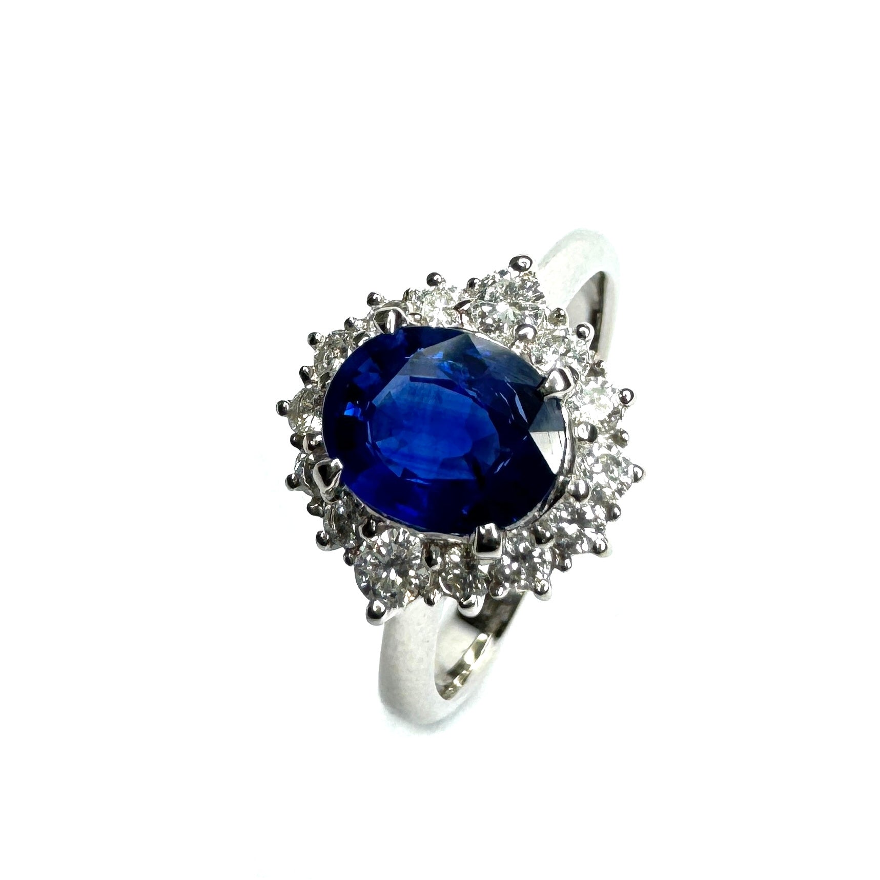 Second Hand Platinum Sapphire & Diamond Ring