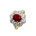 Second Hand 18ct Yellow Gold Ruby & Diamond Ring