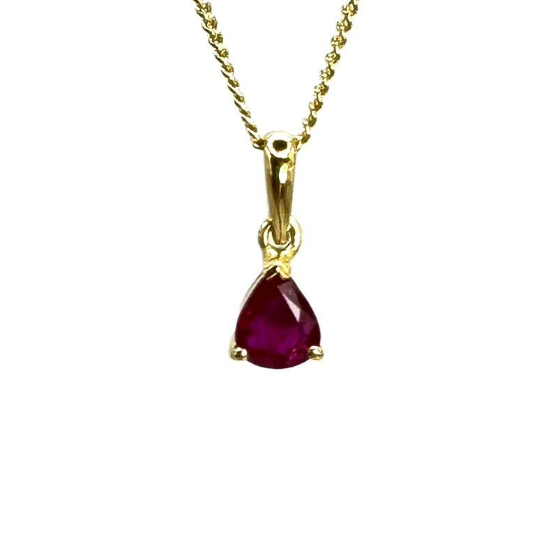 Second Hand 18ct Yellow Gold Ruby Pendant