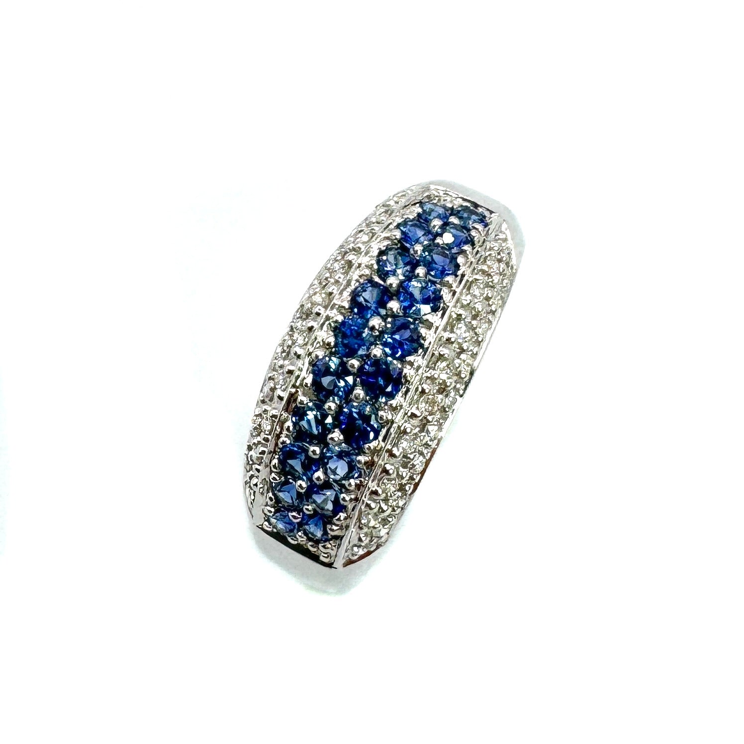 Second Hand 14ct White Gold Sapphire & Diamond Ring
