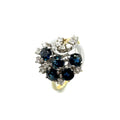 Second Hand 14ct Yelllow Gold Sapphire & Diamond Ring