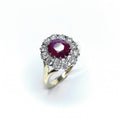 18ct Yellow Gold Ruby & Diamond Ring