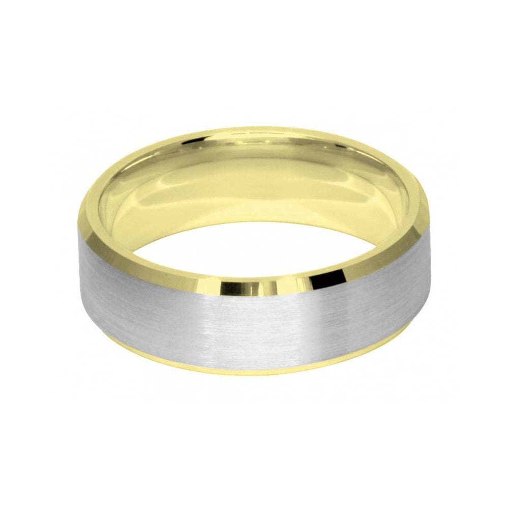 7mm Two Colour Di-Cut Wedding Ring Band