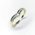 Second Hand 9ct Yellow Gold Curved Diamond Ring