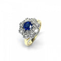 Second Hand Sapphire &amp; Diamond Ring in 18ct Yellow Gold
