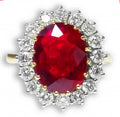 Fabulous Ruby & Diamond Cluster Ring