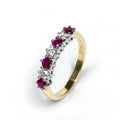 18ct Yellow Gold Ruby & Diamond Ring
