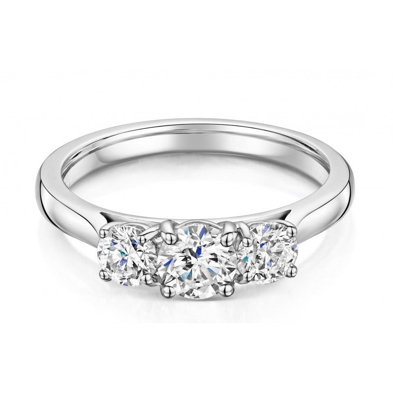 Platinum 3 Stone Diamond Ring