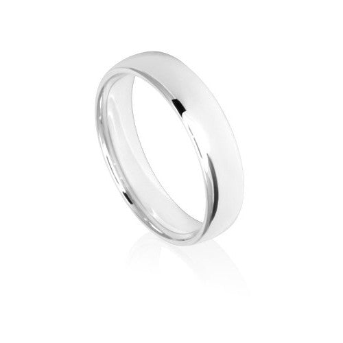5mm Classic White Gold Wedding Ring Band