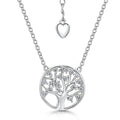 Silver Tree Of Life Pendant With Cubic Zirconia Stones