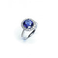 18ct White Gold Sapphire & Diamond Ring
